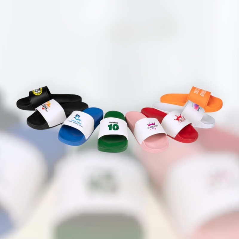 Badelatschen mit bedruckbarer Lasche (für DTF), div. Farben und Größen